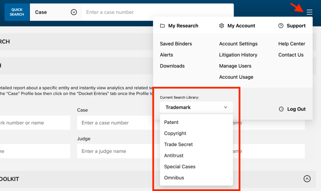how to select a different library
